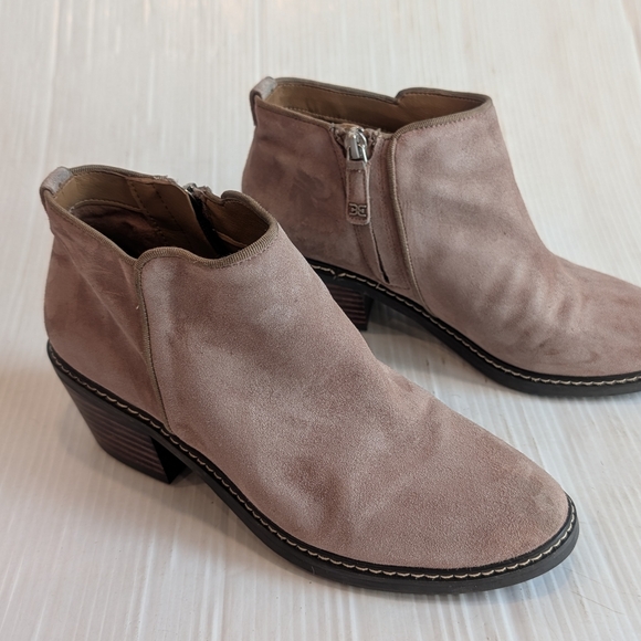 SAM EDELMAN Pryce Women's Tan Suede Leather Ankle Boots Size 7 - Picture 9 of 10